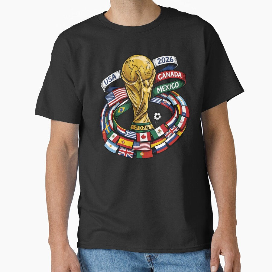 USA Canada Mexico World Cup 2026 by AlphaTeez Unisex T-shirt, Sweatshirt, Hoodie, Long Sleeve Tee - T-Shirt, Sweatshirt, Hoodie