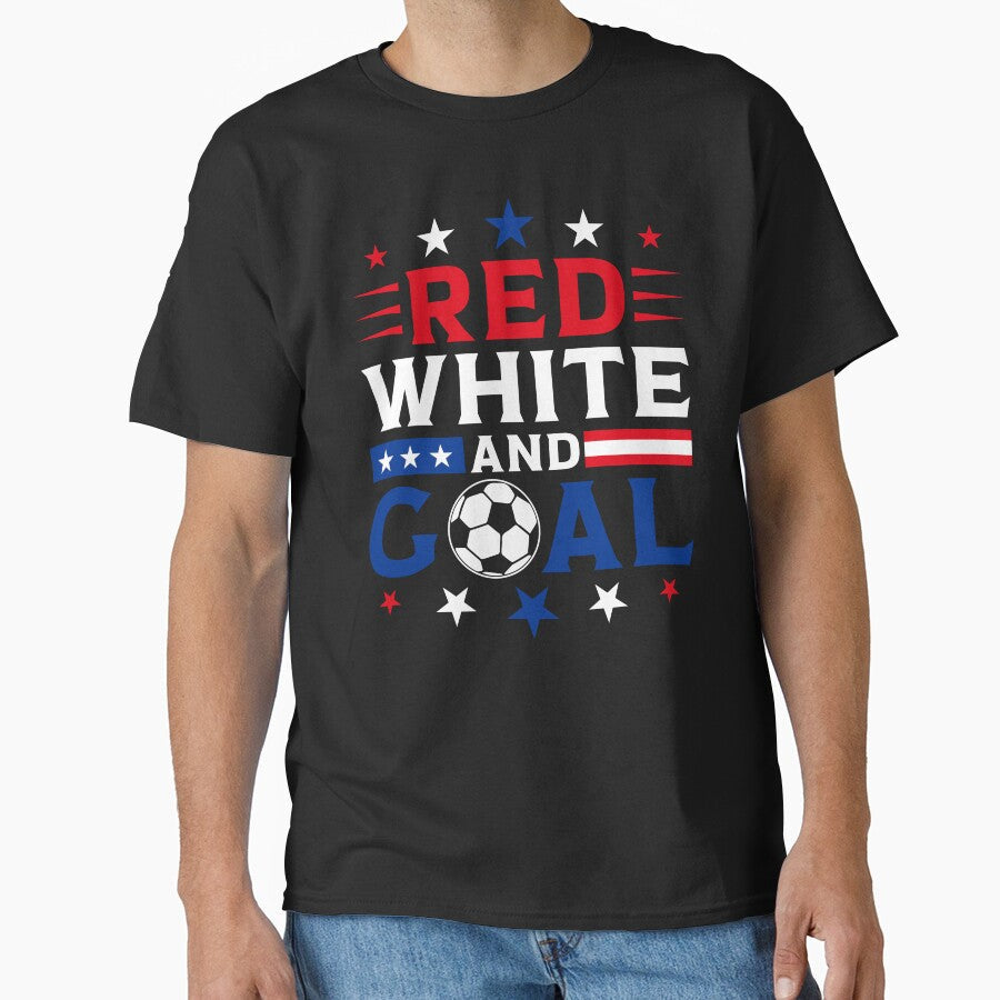 Red White and Goal - USA Soccer 2026 by gunaone-design Unisex T-shirt, Sweatshirt, Hoodie, Long Sleeve Tee - T-Shirt, Sweatshirt, Hoodie