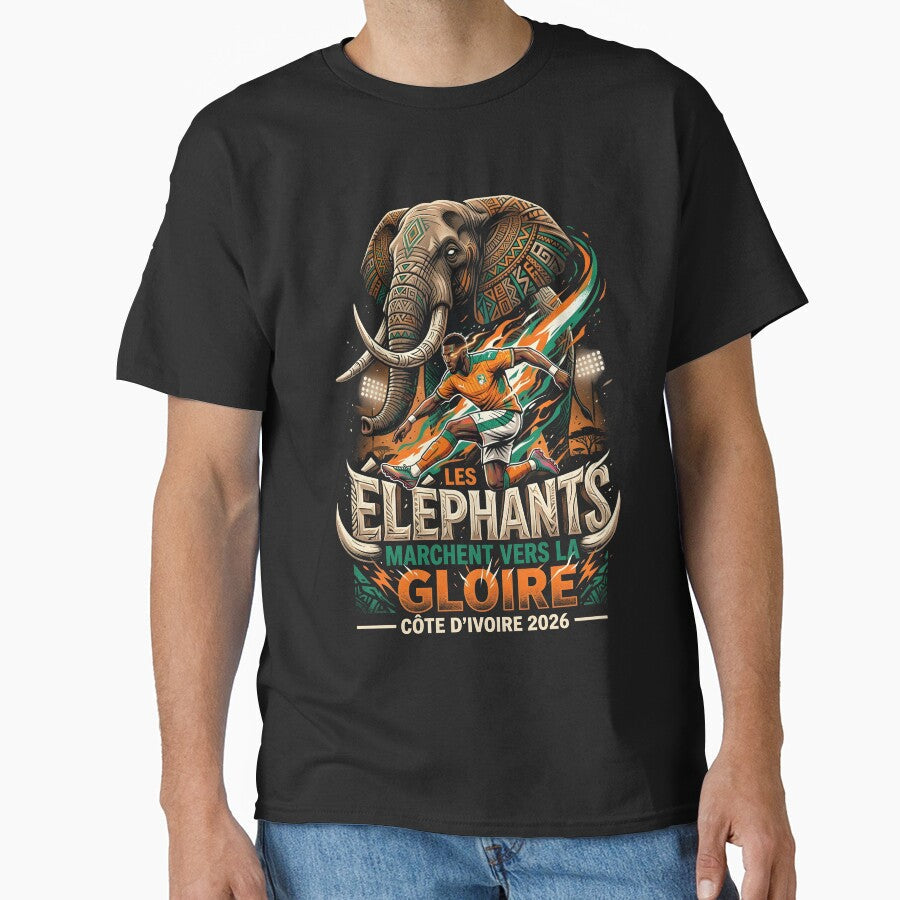 Les Elephants Ivory Coast - World Cup 2026 Design by VoidAnimeStudio Unisex T-shirt, Sweatshirt, Hoodie, Long Sleeve Tee - T-Shirt, Sweatshirt, Hoodie