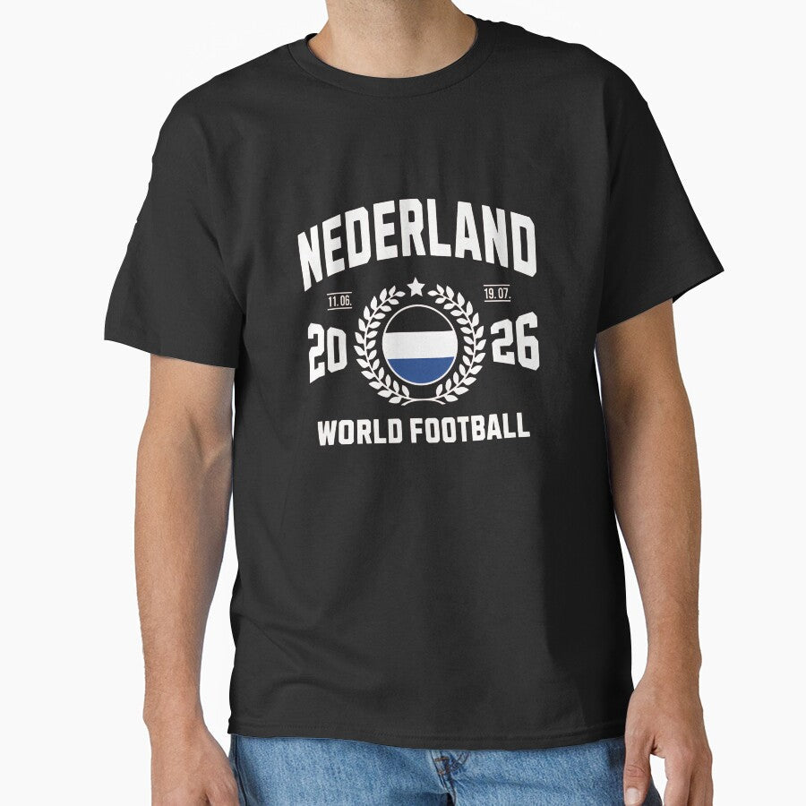 Nederland World Football 2026 Badge Design T-Shirt_86995090 by gidget-gadget Unisex T-shirt, Sweatshirt, Hoodie, Long Sleeve Tee - T-Shirt, Sweatshirt, Hoodie