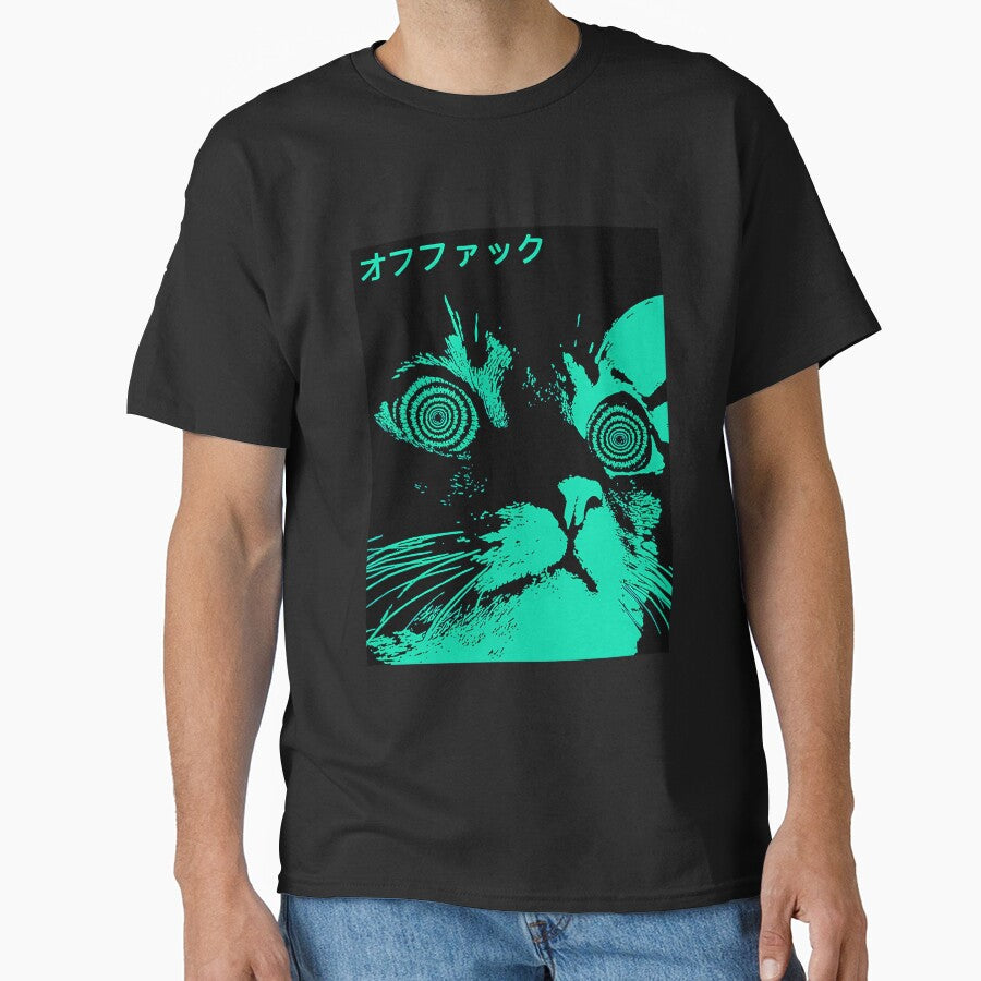 Vaporwave Cool Cat Japanese Urban Neon Style by RomaTextile Unisex T-shirt, Sweatshirt, Hoodie, Long Sleeve Tee - T-Shirt, Sweatshirt, Hoodie