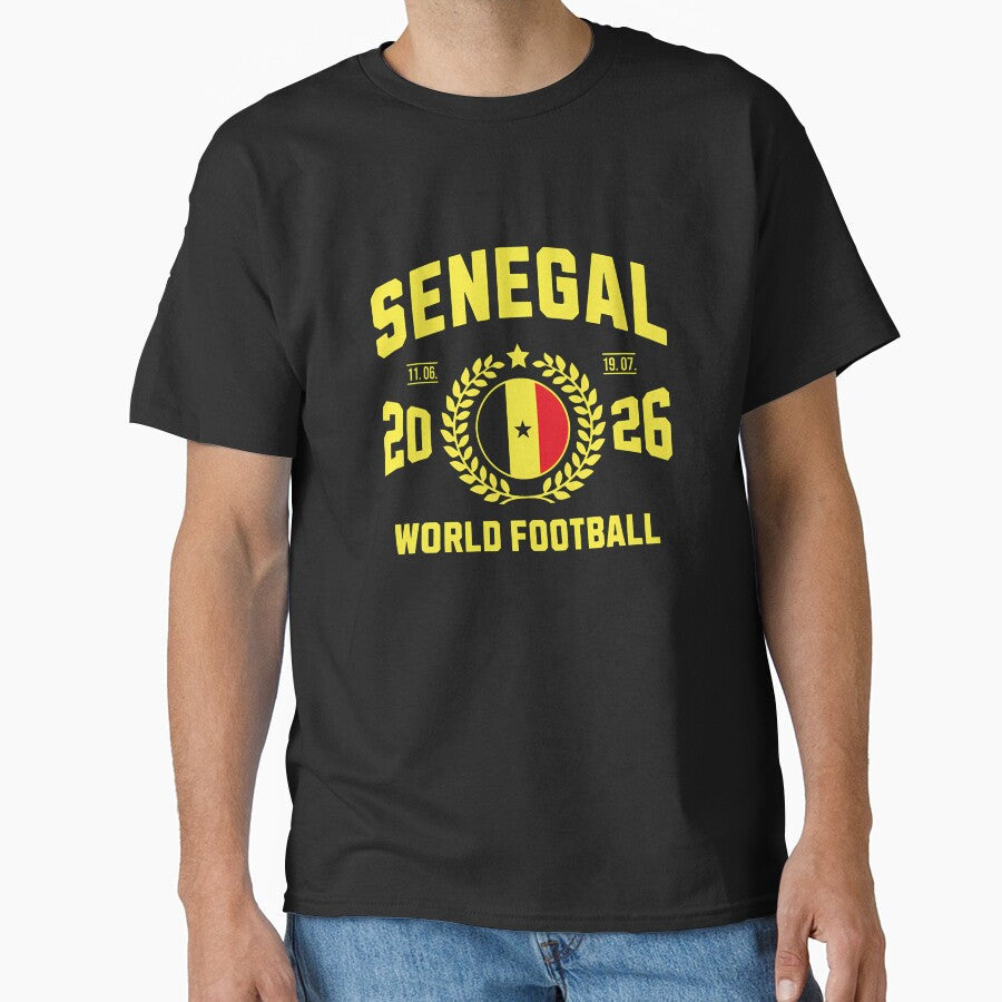 Senegal Football Supporter 2026 Badge Design T-Shirt_84075951 by RKdrawings Unisex T-shirt, Sweatshirt, Hoodie, Long Sleeve Tee - T-Shirt, Sweatshirt, Hoodie