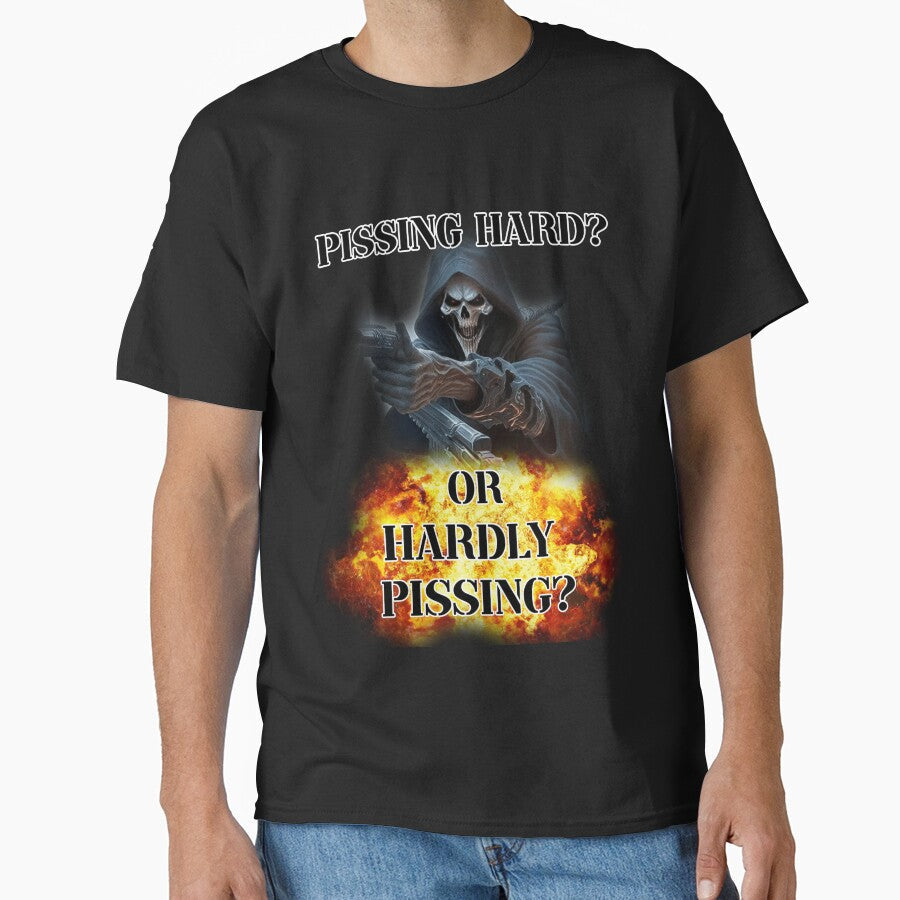 pissing hard or hardly pissing by InMyMentalEra Unisex T-shirt, Sweatshirt, Hoodie, Long Sleeve Tee - T-Shirt, Sweatshirt, Hoodie