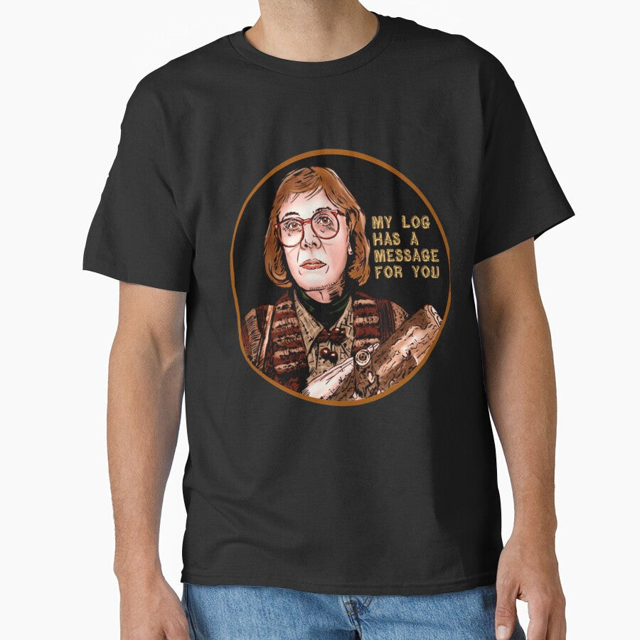 Log Lady Message Retro Pop Illustration by JuliaJindra Unisex T-shirt, Sweatshirt, Hoodie, Long Sleeve Tee - T-Shirt, Sweatshirt, Hoodie