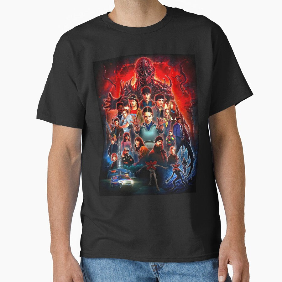 Dark Retro Design Inspired by Hawkins | Psychic Power and Creatures of the Upside World by KAYAPO - T-Shirt, Sweatshirt, Hoodie