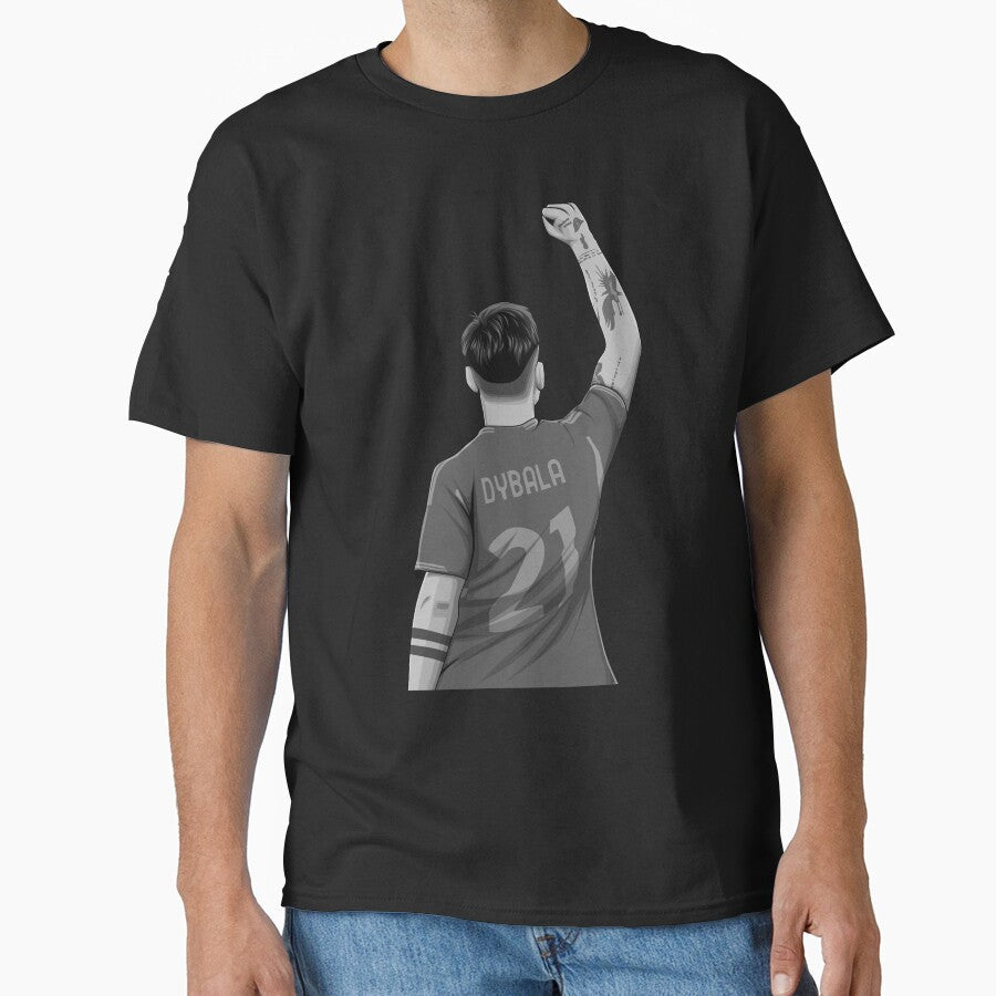 Paulo Dybala Black and White Version by Aldduardo Unisex T-shirt, Sweatshirt, Hoodie, Long Sleeve Tee - T-Shirt, Sweatshirt, Hoodie