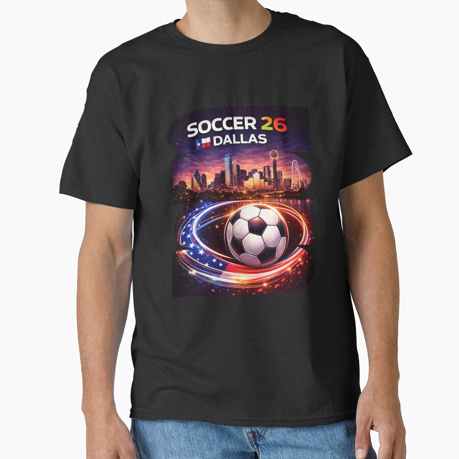 Dallas Soccer 2026 Shirt, Soccer 26 Dallas TX Fan Tee, Dallas Texas Soccer Graphic by MK-Charlie - T-Shirt, Sweatshirt, Hoodie