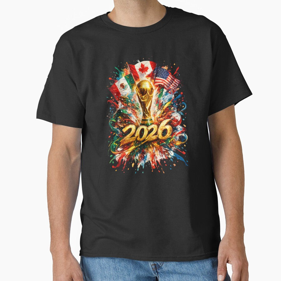 World Cup 2026 North America - USA Canada Mexico Paint Splatter Art by saamessart Unisex T-shirt, Sweatshirt, Hoodie, Long Sleeve Tee - T-Shirt, Sweatshirt, Hoodie