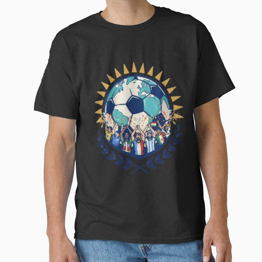 Global Football Celebration Design by InspiraWear Unisex T-shirt, Sweatshirt, Hoodie, Long Sleeve Tee - T-Shirt, Sweatshirt, Hoodie