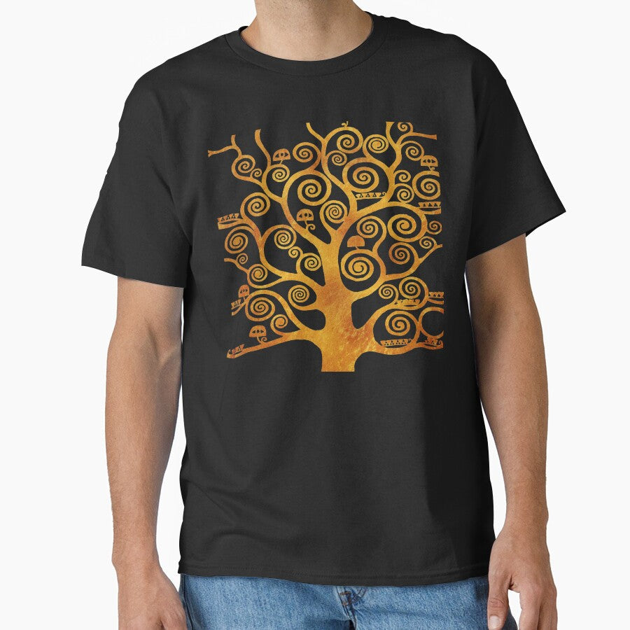 Klimt Tree Gold & Black by IOMAprints Unisex T-shirt, Sweatshirt, Hoodie, Long Sleeve Tee - T-Shirt, Sweatshirt, Hoodie