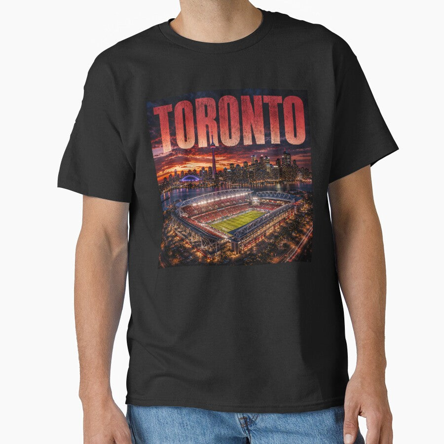 TORONTO CITY Cinematic Stadium Edition by globetrottergfx Unisex T-shirt, Sweatshirt, Hoodie, Long Sleeve Tee - T-Shirt, Sweatshirt, Hoodie
