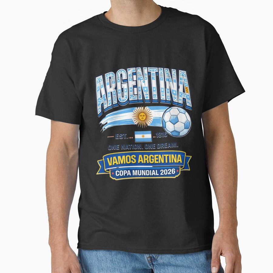 Argentina Soccer Supporter 2026 Competition by Tsugraf Designs Unisex T-shirt, Sweatshirt, Hoodie, Long Sleeve Tee - T-Shirt, Sweatshirt, Hoodie