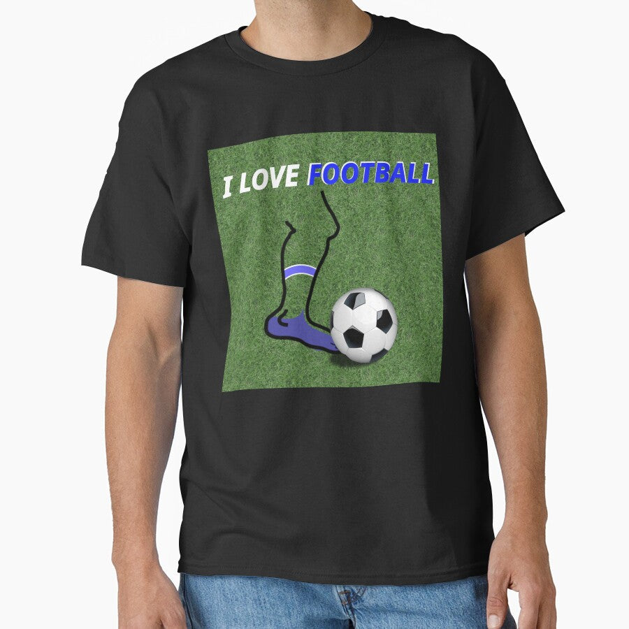 I love football by AWADHESH  CHAURASIA Unisex T-shirt, Sweatshirt, Hoodie, Long Sleeve Tee - T-Shirt, Sweatshirt, Hoodie