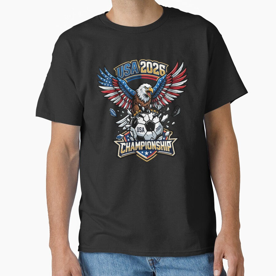 USA 2026 Eagle Soccer Championship by Rexusstain Unisex T-shirt, Sweatshirt, Hoodie, Long Sleeve Tee - T-Shirt, Sweatshirt, Hoodie