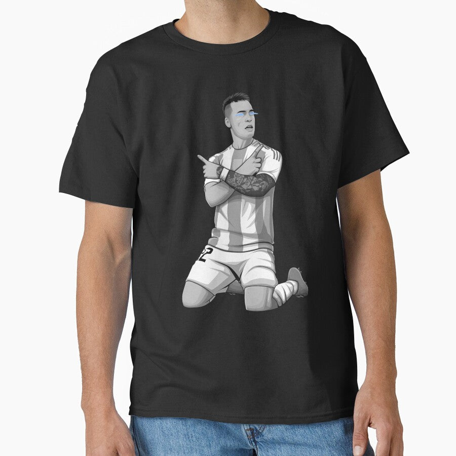 Lautaro Martinez Black and White Version. by Aldduardo Unisex T-shirt, Sweatshirt, Hoodie, Long Sleeve Tee - T-Shirt, Sweatshirt, Hoodie