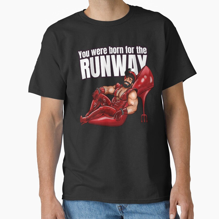 Runway Bear by AlexSketchArt Unisex T-shirt, Sweatshirt, Hoodie, Long Sleeve Tee - T-Shirt, Sweatshirt, Hoodie