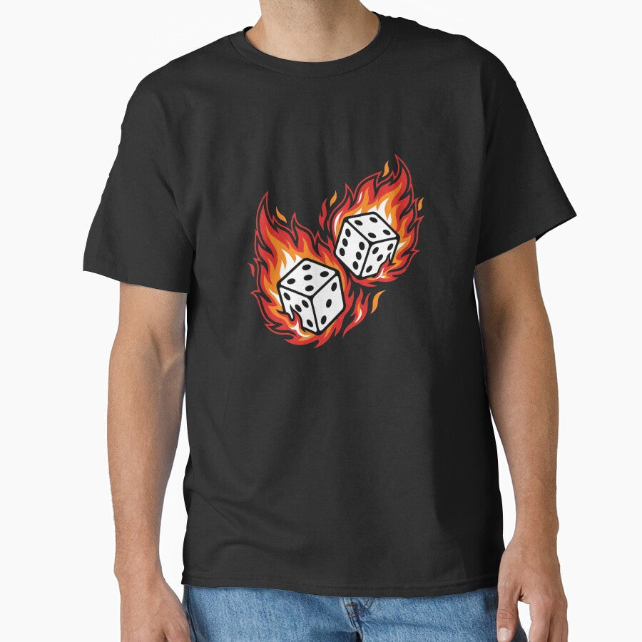 Burning Dice Streetwear by Stickersdevelop Unisex T-shirt, Sweatshirt, Hoodie, Long Sleeve Tee - T-Shirt, Sweatshirt, Hoodie