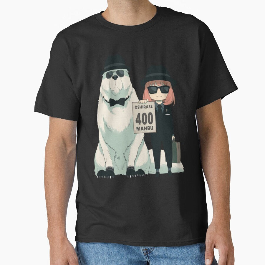Anya and Bond Spy Family by FlirtyDigital Unisex T-shirt, Sweatshirt, Hoodie, Long Sleeve Tee - T-Shirt, Sweatshirt, Hoodie
