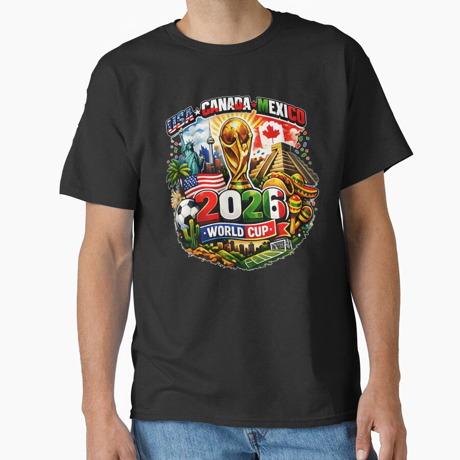 Usa Canada Mexico World Cup Host Nations Football Fans by LeoSnarf Unisex T-shirt, Sweatshirt, Hoodie, Long Sleeve Tee - T-Shirt, Sweatshirt, Hoodie
