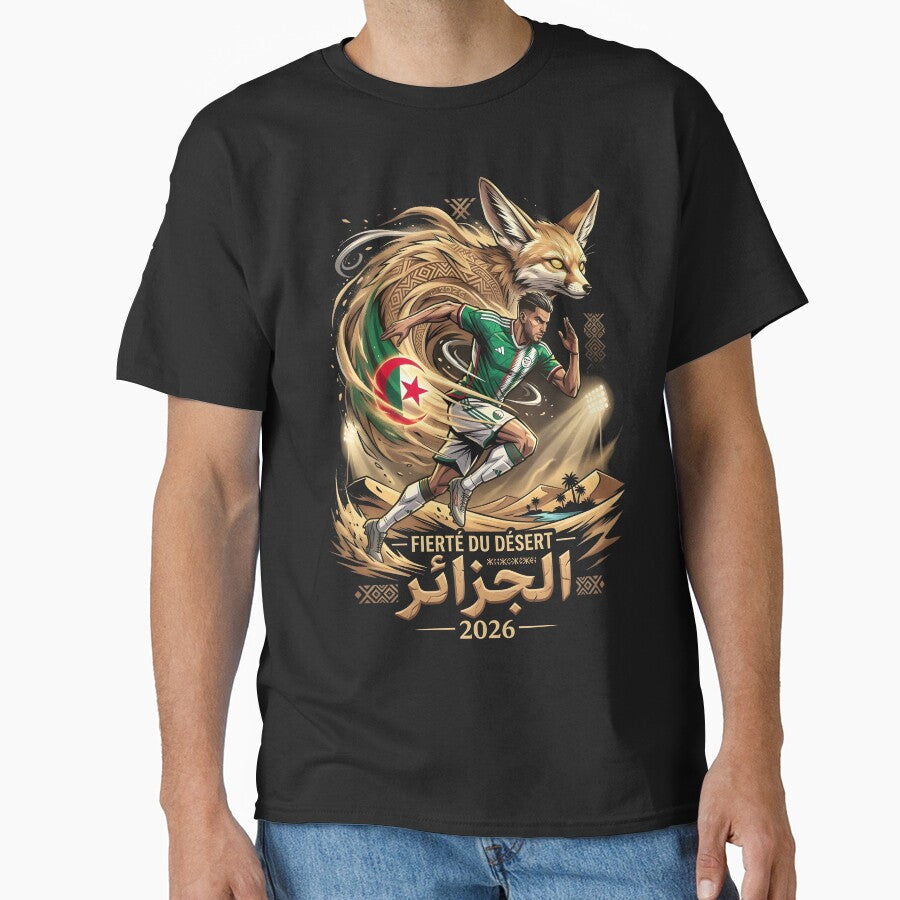 Desert Foxes Algeria - World Cup 2026 by VoidAnimeStudio Unisex T-shirt, Sweatshirt, Hoodie, Long Sleeve Tee - T-Shirt, Sweatshirt, Hoodie