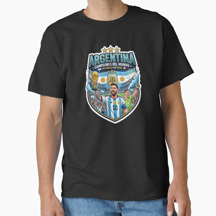 Argentina Campeones Del Mundo 2026 | Messi World Cup Champion Fan Art | Argentina Football Sticker by iamamiraj - T-Shirt, Sweatshirt, Hoodie