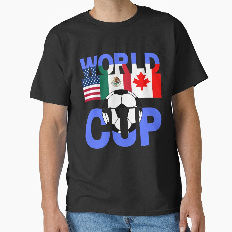 2026 World Cup USA Mexico Canada Soccer Fan Design by Karim-Karem Unisex T-shirt, Sweatshirt, Hoodie, Long Sleeve Tee - T-Shirt, Sweatshirt, Hoodie