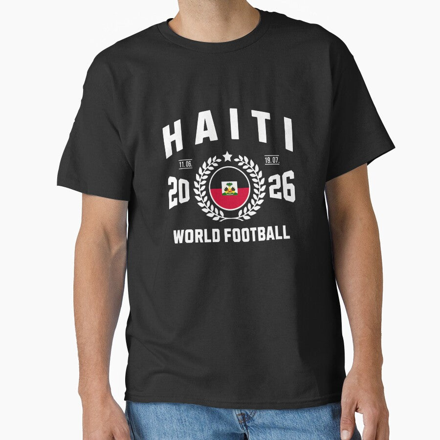 Haiti Football Supporter 2026 Badge Design T-Shirt_84080790 by Alexia Faye Unisex T-shirt, Sweatshirt, Hoodie, Long Sleeve Tee - T-Shirt, Sweatshirt, Hoodie