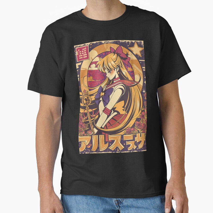 Sailor Venus Bold Vintage Cover by AnimeArsenalPrints Unisex T-shirt, Sweatshirt, Hoodie, Long Sleeve Tee - T-Shirt, Sweatshirt, Hoodie
