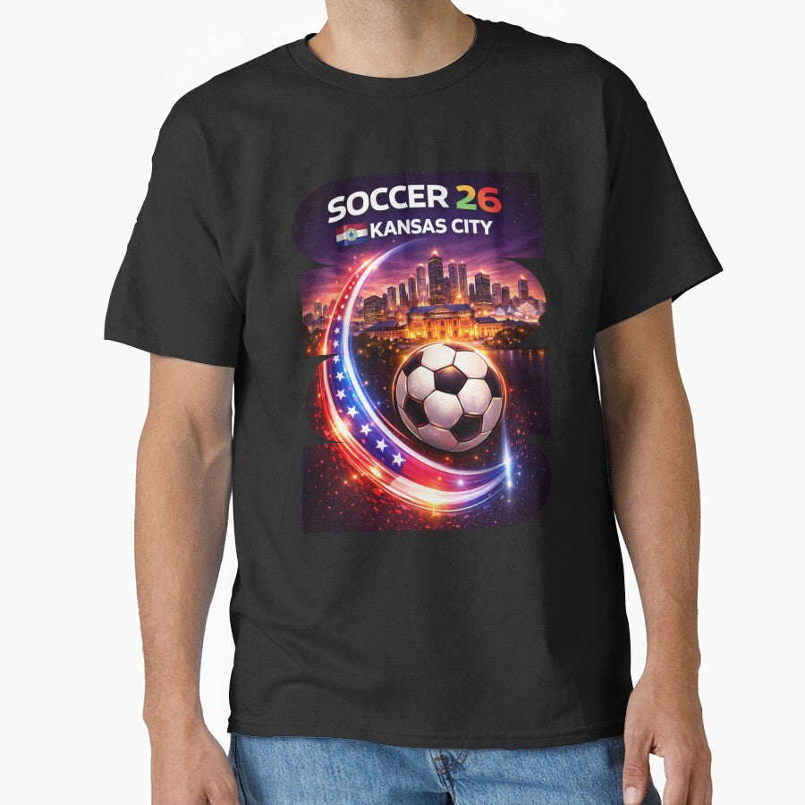 Kansas City Soccer 2026 Shirt, Soccer 26 Kansas City MO Fan Tee, Kansas City Missouri Soccer Graphic by MK-Charlie - T-Shirt, Sweatshirt, Hoodie
