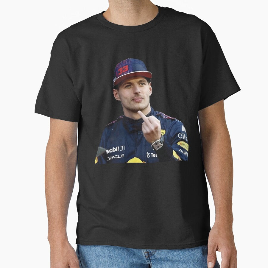 Max F1 Driver Middle Finger Meme Funny by FormulaGTee1 Unisex T-shirt, Sweatshirt, Hoodie, Long Sleeve Tee - T-Shirt, Sweatshirt, Hoodie