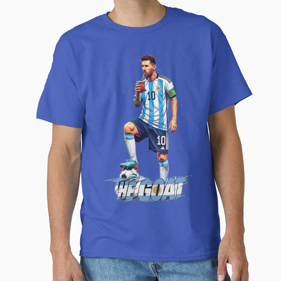 Messi Illustrated Style Drinking Mate  Unique Design by The Goat by G-A-D-U Unisex T-shirt, Sweatshirt, Hoodie, Long Sleeve Tee - T-Shirt, Sweatshirt, Hoodie