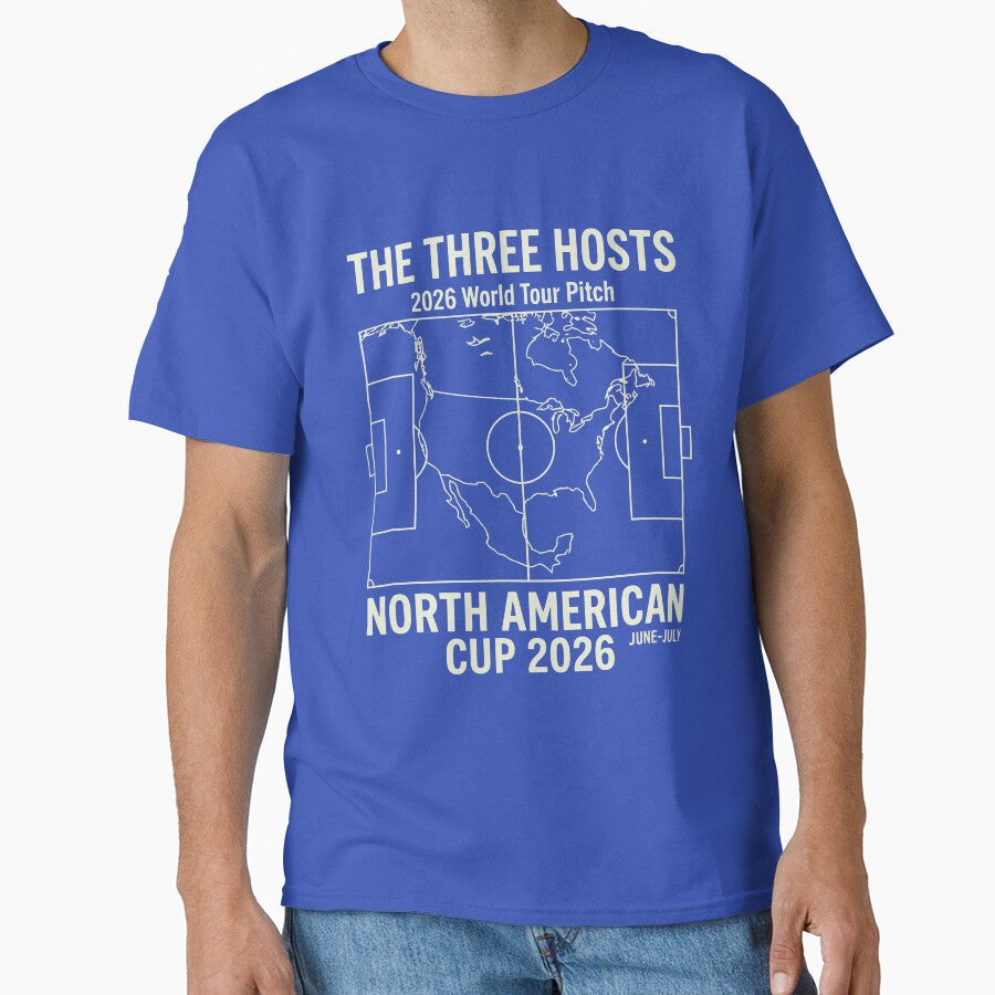 North American Cup 2026 Three Hosts Pitch Map by Amir Faysal Unisex T-shirt, Sweatshirt, Hoodie, Long Sleeve Tee - T-Shirt, Sweatshirt, Hoodie