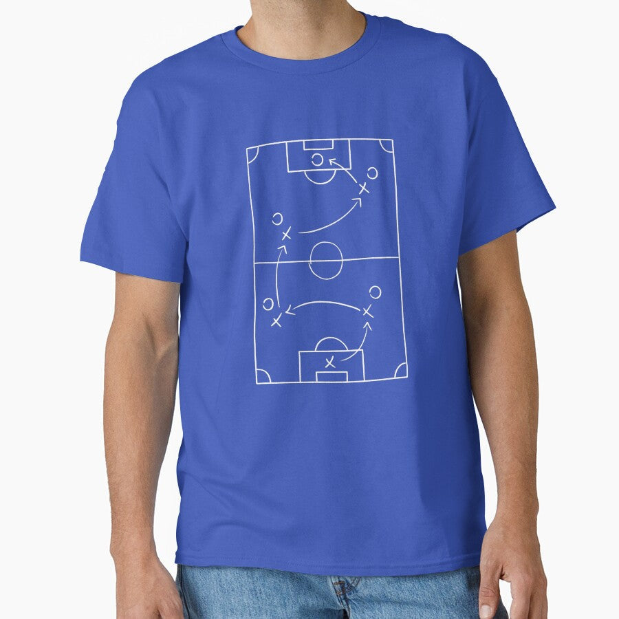 Football Field - Diagram of a Play - World Cup Ready by ZERO-MIND Unisex T-shirt, Sweatshirt, Hoodie, Long Sleeve Tee - T-Shirt, Sweatshirt, Hoodie