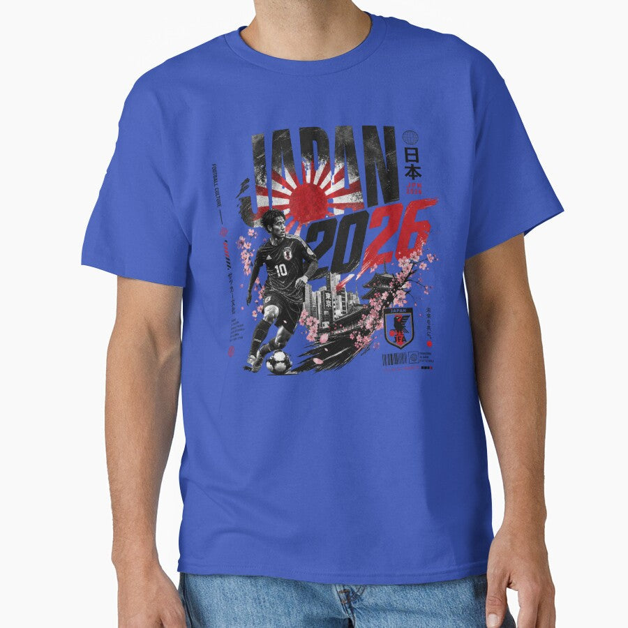 Japan 2026 Football World Cup Glory | Samurai Blue Fan Supporter Shirt by rushaib Unisex T-shirt, Sweatshirt, Hoodie, Long Sleeve Tee - T-Shirt, Sweatshirt, Hoodie