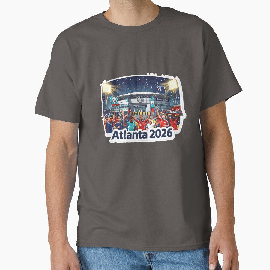 Atlanta 2026 Stadium Soccer by Modefissi Unisex T-shirt, Sweatshirt, Hoodie, Long Sleeve Tee - T-Shirt, Sweatshirt, Hoodie