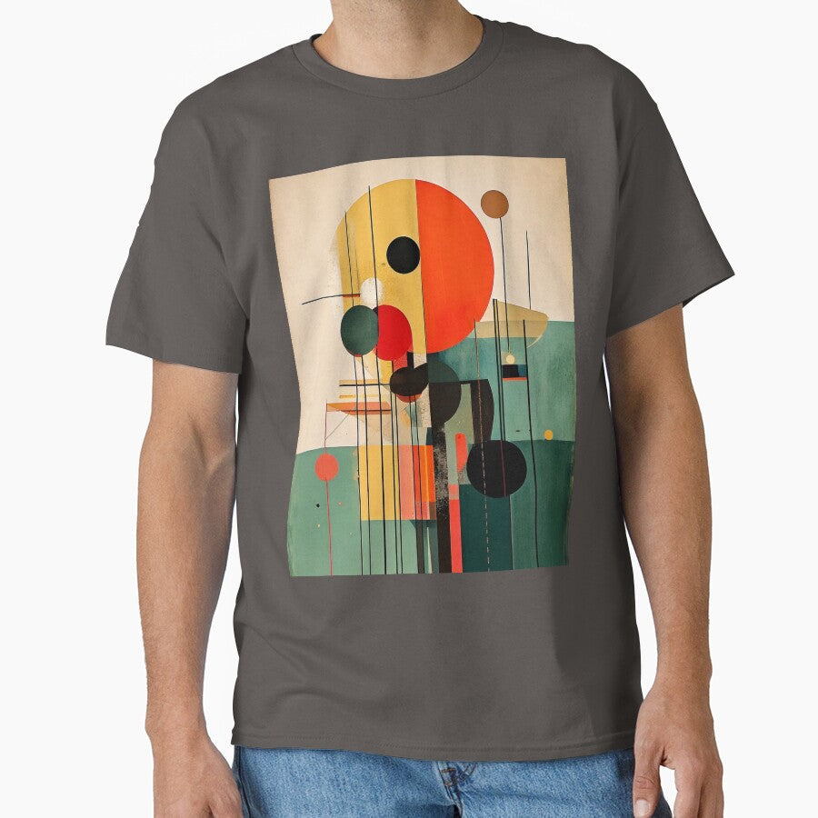 Mid-Century Modern Geometric Abstract Art  Retro 50s Inspired Minimalist Design by CattlettArt - T-Shirt, Sweatshirt, Hoodie