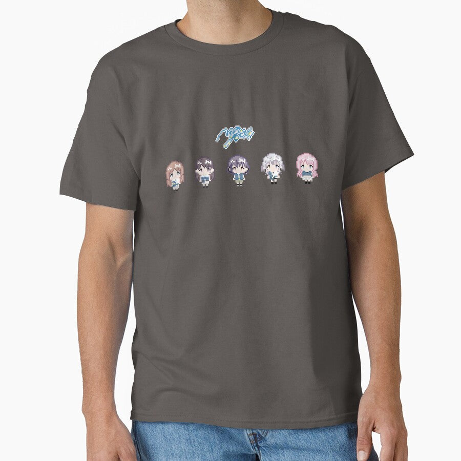 Bang Dream ! MyGo!!!!! pixel art by travelgorgor Unisex T-shirt, Sweatshirt, Hoodie, Long Sleeve Tee - T-Shirt, Sweatshirt, Hoodie