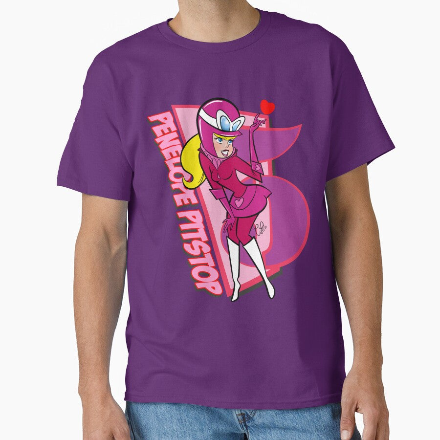 RETRO CARTOON VINTAGE - PENELOPE CASCO - RACING CARS - D2 by CuPensky Unisex T-shirt, Sweatshirt, Hoodie, Long Sleeve Tee - T-Shirt, Sweatshirt, Hoodie
