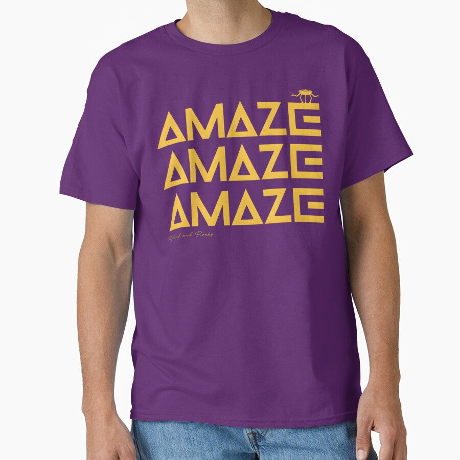 Project Hail Mary Amaze Meme Funny Minimal Humor Quote Classic T-Shirt by Qwertycraftd Unisex T-shirt, Sweatshirt, Hoodie, Long Sleeve Tee - T-Shirt, Sweatshirt, Hoodie