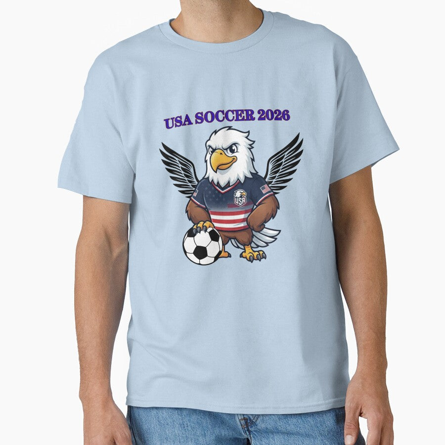 USA Soccer 2026 Eagle Mascot by Sarah'sCreativeLab Unisex T-shirt, Sweatshirt, Hoodie, Long Sleeve Tee - T-Shirt, Sweatshirt, Hoodie
