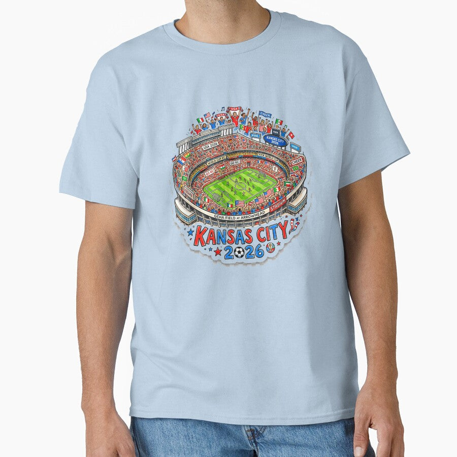 Kansas City 2026 Stadium Soccer by Modefissi Unisex T-shirt, Sweatshirt, Hoodie, Long Sleeve Tee - T-Shirt, Sweatshirt, Hoodie
