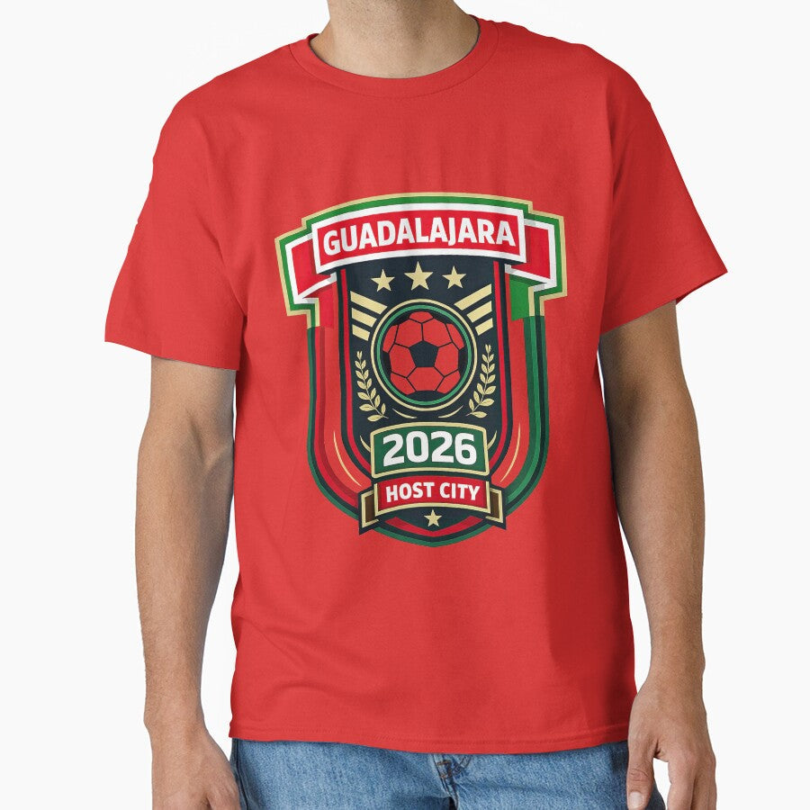 Guadalajara 2026 Host City Emblem by BrickByDream Unisex T-shirt, Sweatshirt, Hoodie, Long Sleeve Tee - T-Shirt, Sweatshirt, Hoodie
