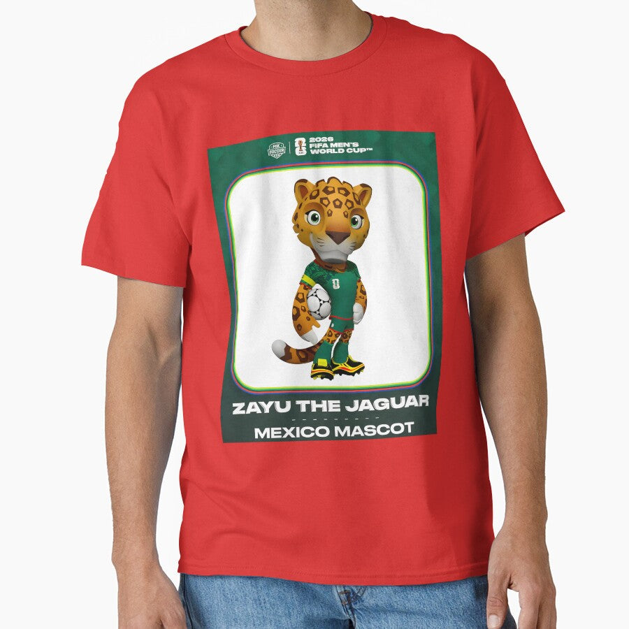 2026 Mexican Soccer Mascot  Zayu the Jaguar by Abeshinobi Unisex T-shirt, Sweatshirt, Hoodie, Long Sleeve Tee - T-Shirt, Sweatshirt, Hoodie