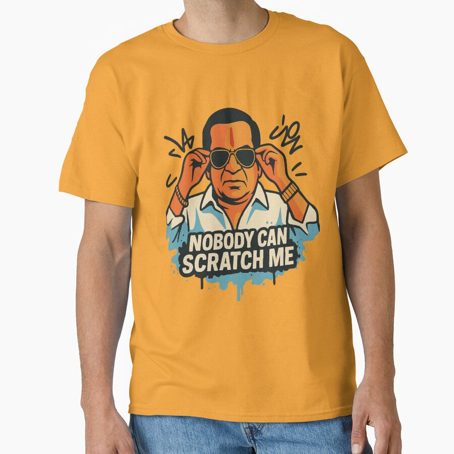 Nobody Can Scratch Me  Brahmanandam Dookudu Meme by The Telugu Guy Unisex T-shirt, Sweatshirt, Hoodie, Long Sleeve Tee - T-Shirt, Sweatshirt, Hoodie