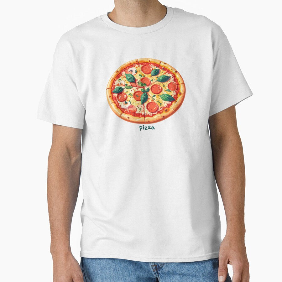 Pizza A Slice of Happiness by mcraft studio Unisex T-shirt, Sweatshirt, Hoodie, Long Sleeve Tee - T-Shirt, Sweatshirt, Hoodie