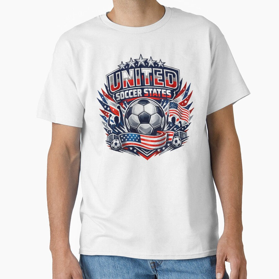 United Soccer States 2026 Patriotic by XYZ Studio Unisex T-shirt, Sweatshirt, Hoodie, Long Sleeve Tee - T-Shirt, Sweatshirt, Hoodie