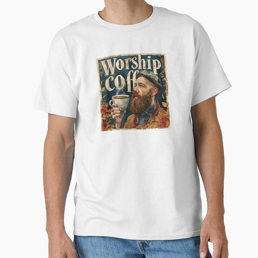 Worship Coffee by Print2Harbor Unisex T-shirt, Sweatshirt, Hoodie, Long Sleeve Tee - T-Shirt, Sweatshirt, Hoodie