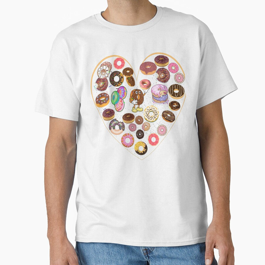 Donut Party Time - Food by SheetalMourya Unisex T-shirt, Sweatshirt, Hoodie, Long Sleeve Tee - T-Shirt, Sweatshirt, Hoodie