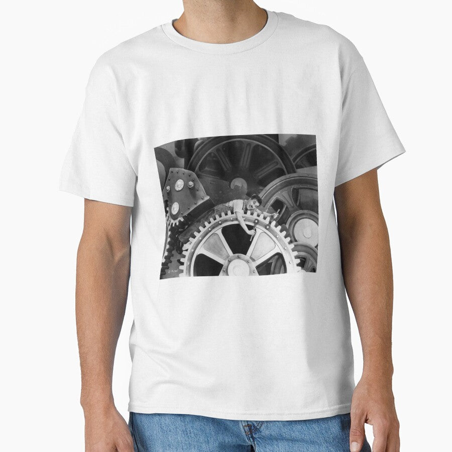 Charlie Chaplin - Modern Times - Cogs by chaplinofficial Unisex T-shirt, Sweatshirt, Hoodie, Long Sleeve Tee - T-Shirt, Sweatshirt, Hoodie