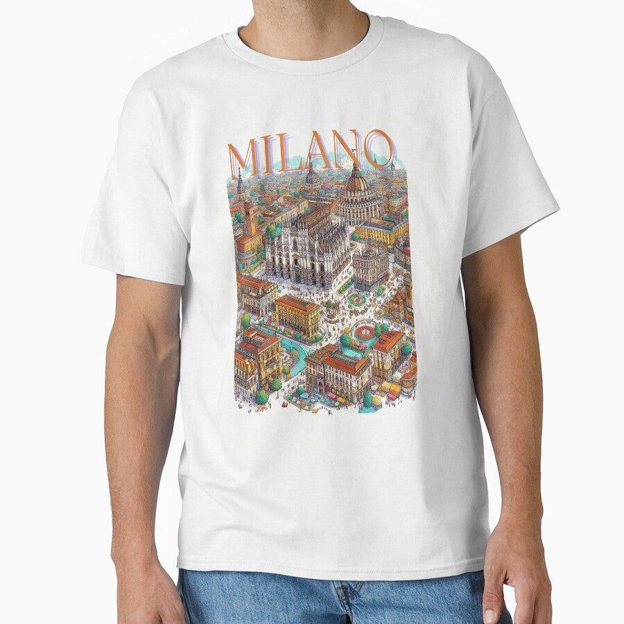 Milano city by adilht-DesignART Unisex T-shirt, Sweatshirt, Hoodie, Long Sleeve Tee - T-Shirt, Sweatshirt, Hoodie
